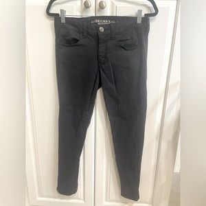 American Eagle Black skinny jeans, size 8